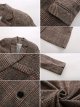 Women's Notch Lapel 2 Button Boyfriend Blazer Suit Houndstooth Plaid Jacket Coat