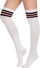 Women Thigh High Socks Halloween Cosplay Socks with Stripes Over Knee Socks (1 Pairs)